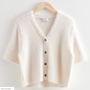 & other Stories_Short Sleeve Knit Cardigan_Wool Blend_